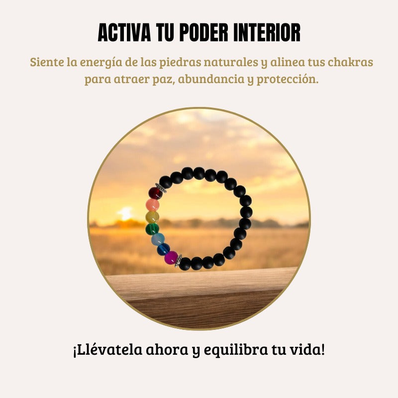 Pulsera Onyx de los 7 Chakras