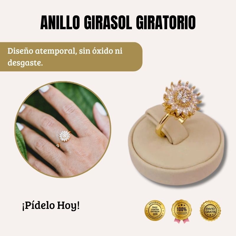 Anillo Giratorio de Esmeraldas