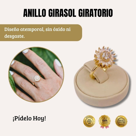 Anillo Giratorio de Esmeraldas